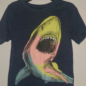 Carter's Boys Navy Blue Shirt Shark size 8